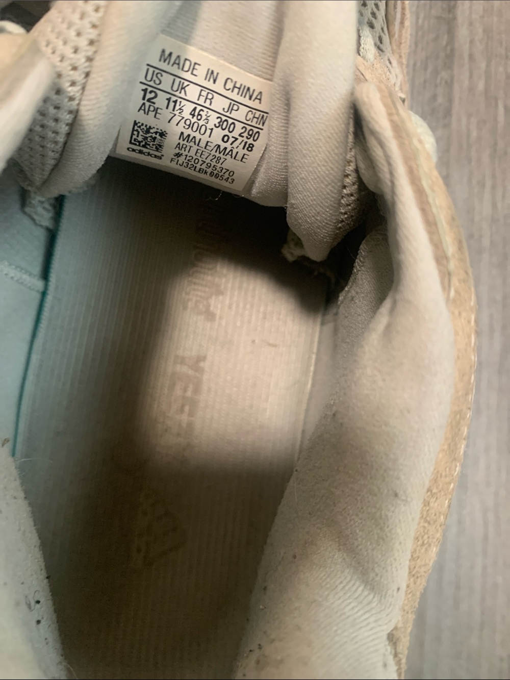 Yeezy Low-Top Sneakers in Light Beige and Cream